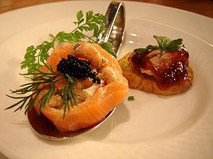 Amuse lepel diner thuis