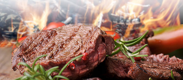 BBQ Vlees op een barbecue