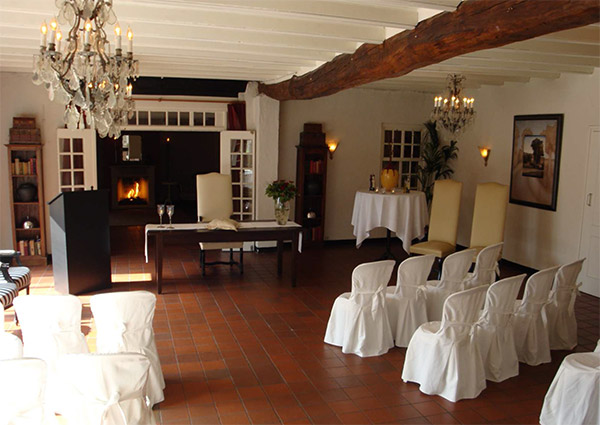 Trouwzaal in de Leesthoeve